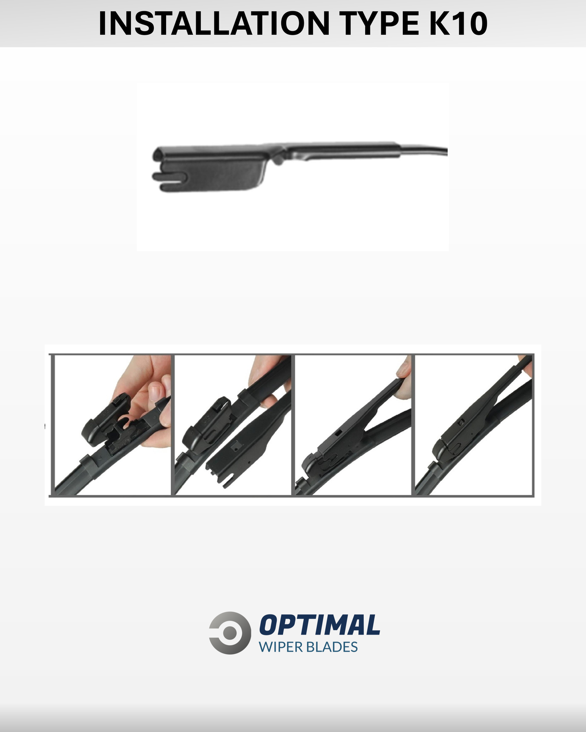 K10 Button Hook front wiper adaptor