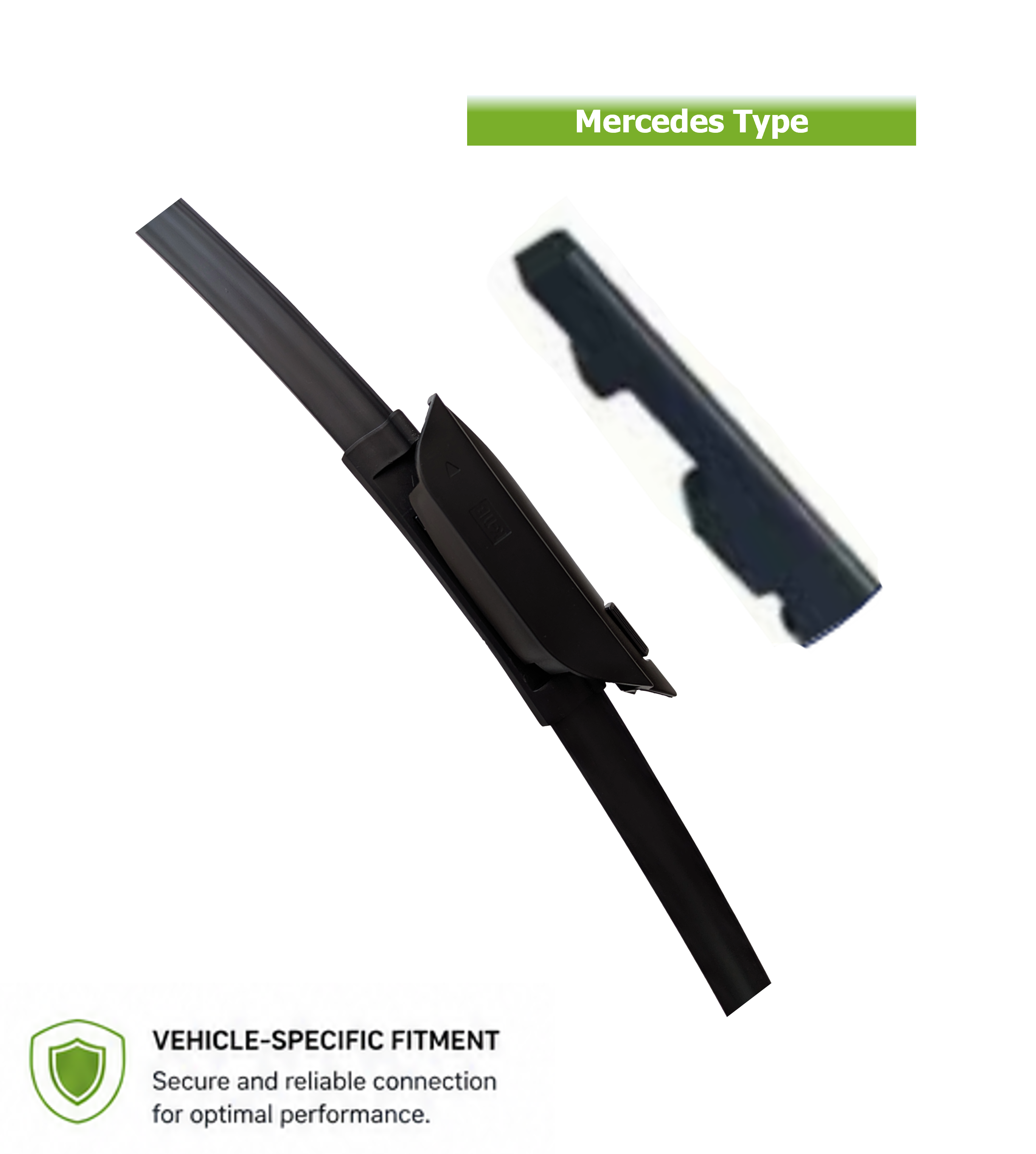 Front wiper blade set – adaptor detail