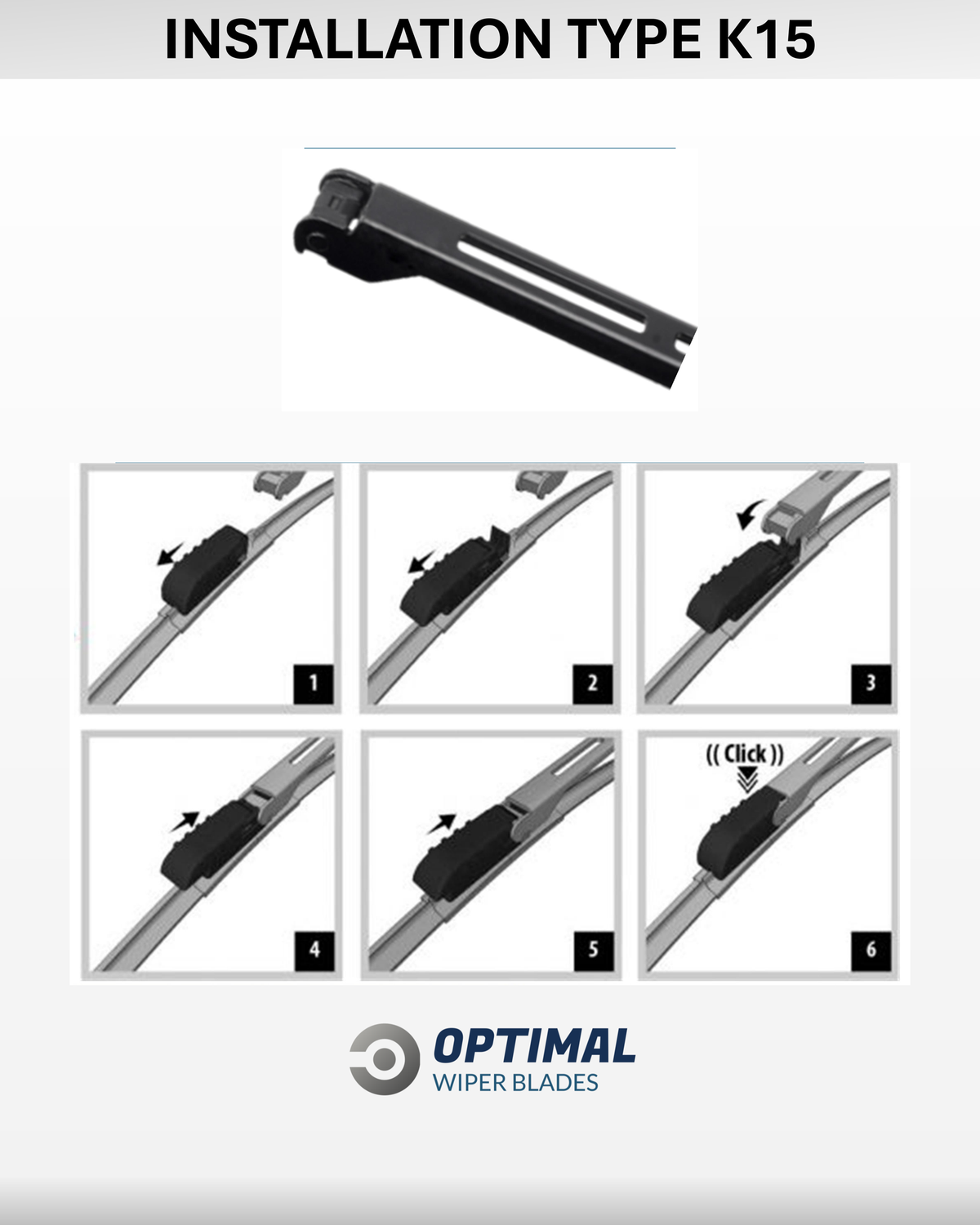 K15 Slider Type front wiper adaptor