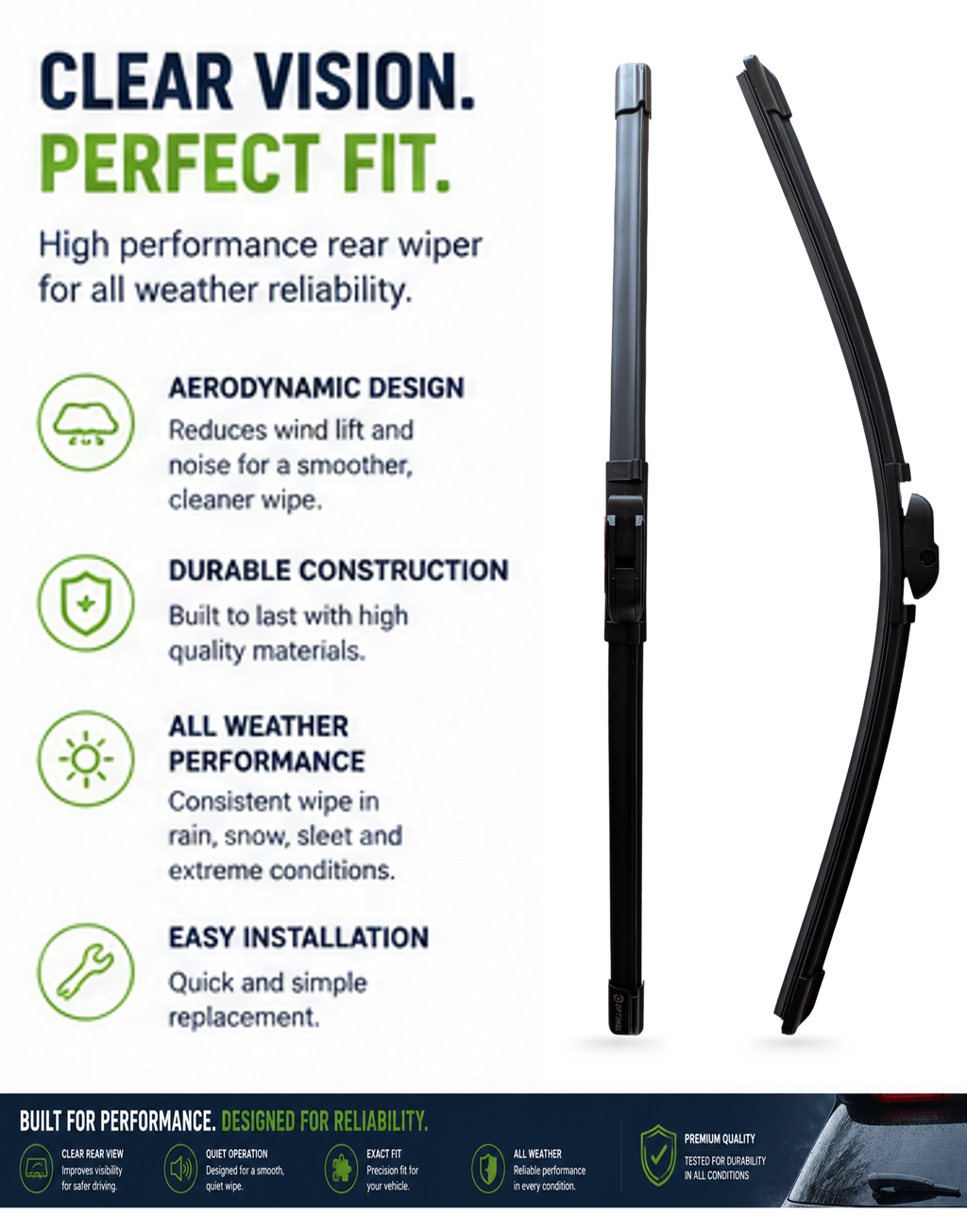 Rover 100 Hatchback Rear Wiper Blade (05.1990 - 12.1998)