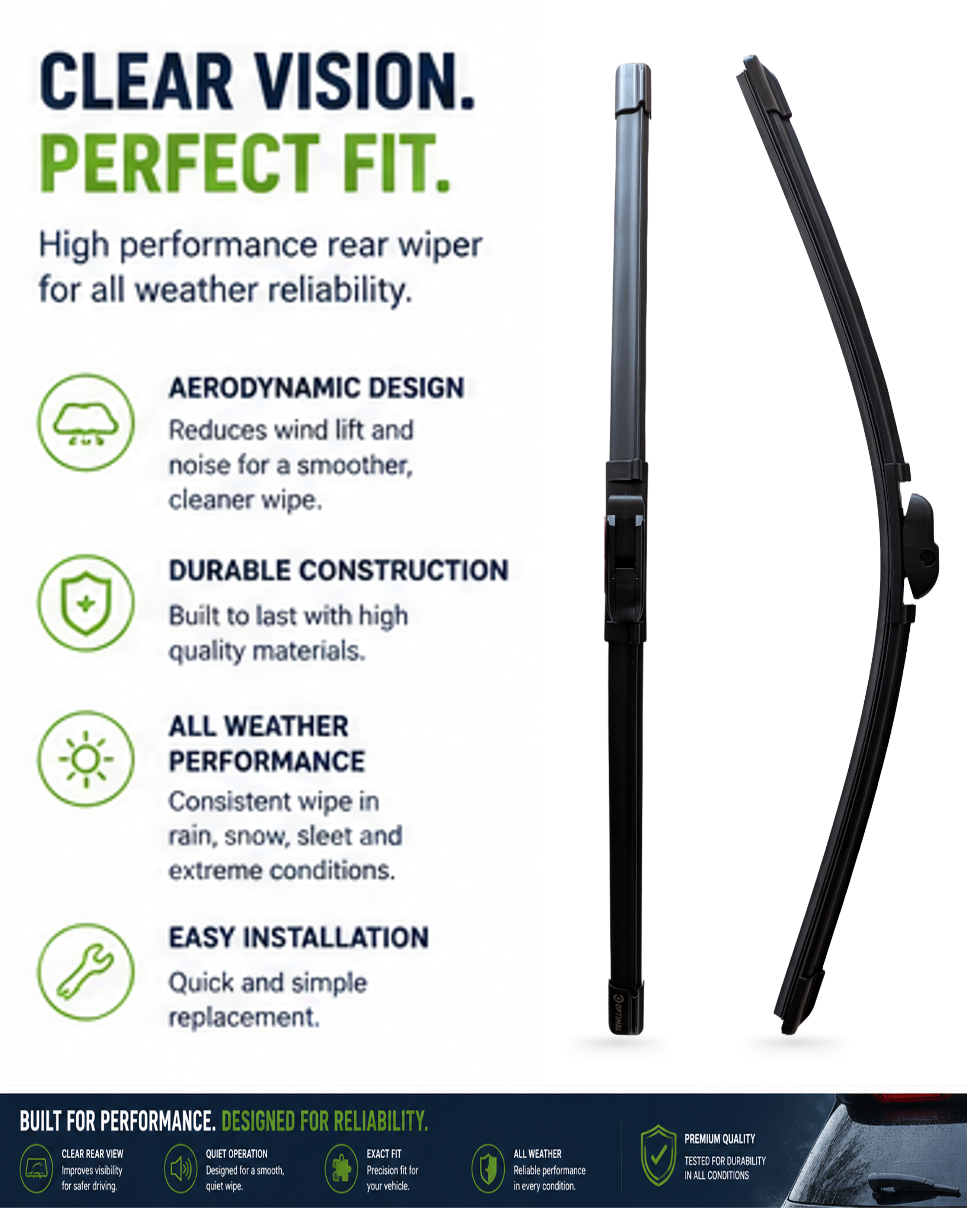 Rover 100 Hatchback Rear Wiper Blade (05.1990 - 12.1998)