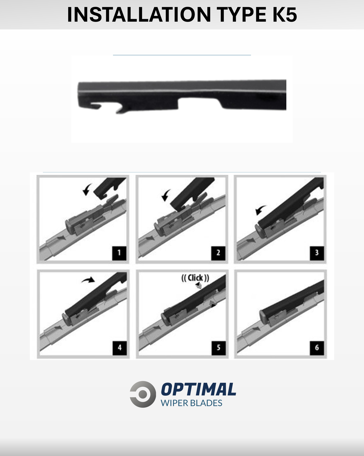 K5 Claw Type front wiper adaptor