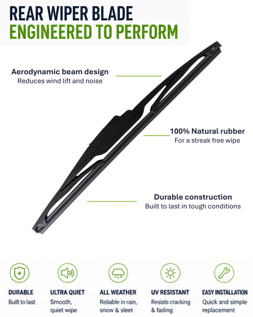 Rear wiper blade – side view