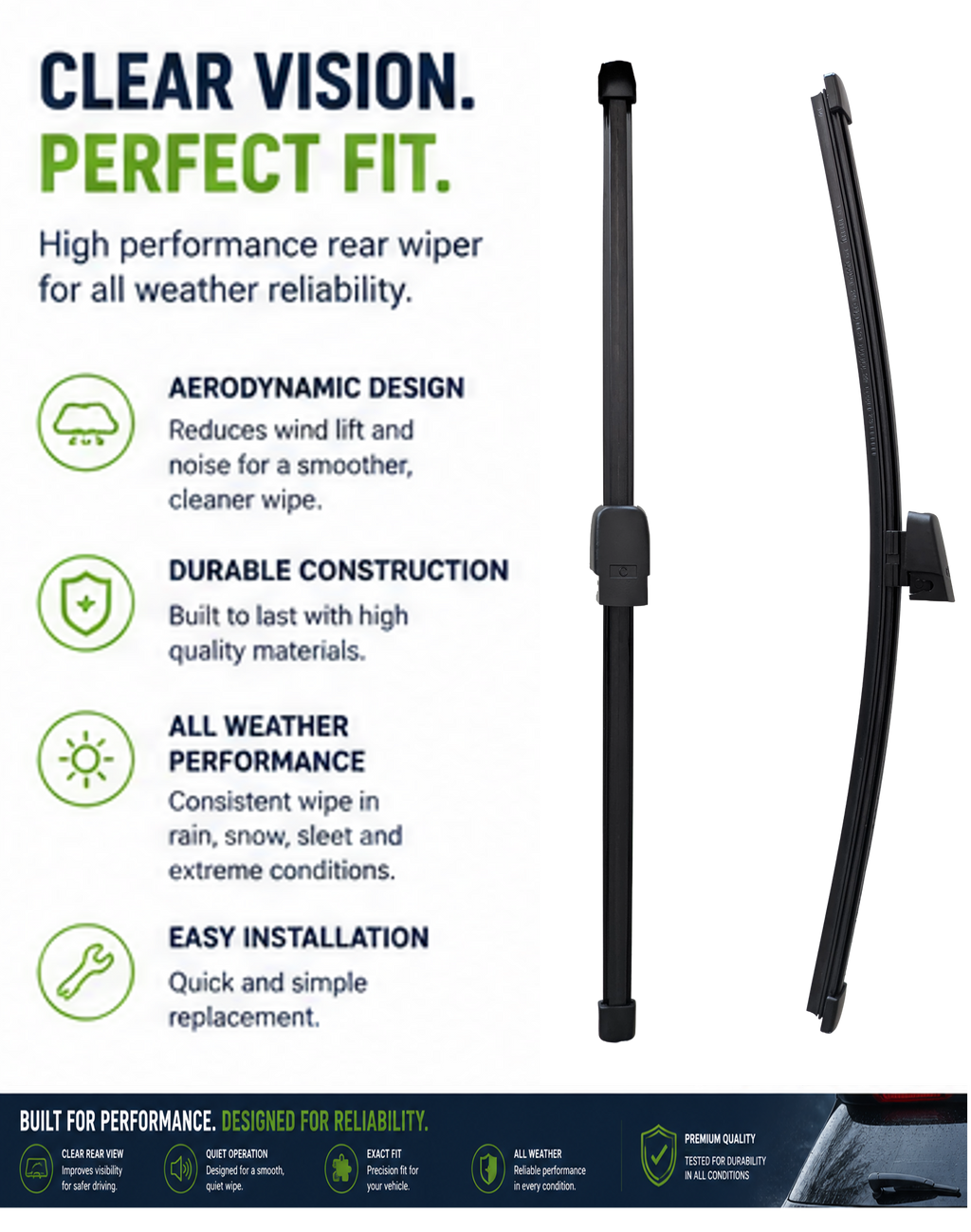 Seat Altea (5P1) MPV Rear Wiper Blade (03.2009 - 07.2015)