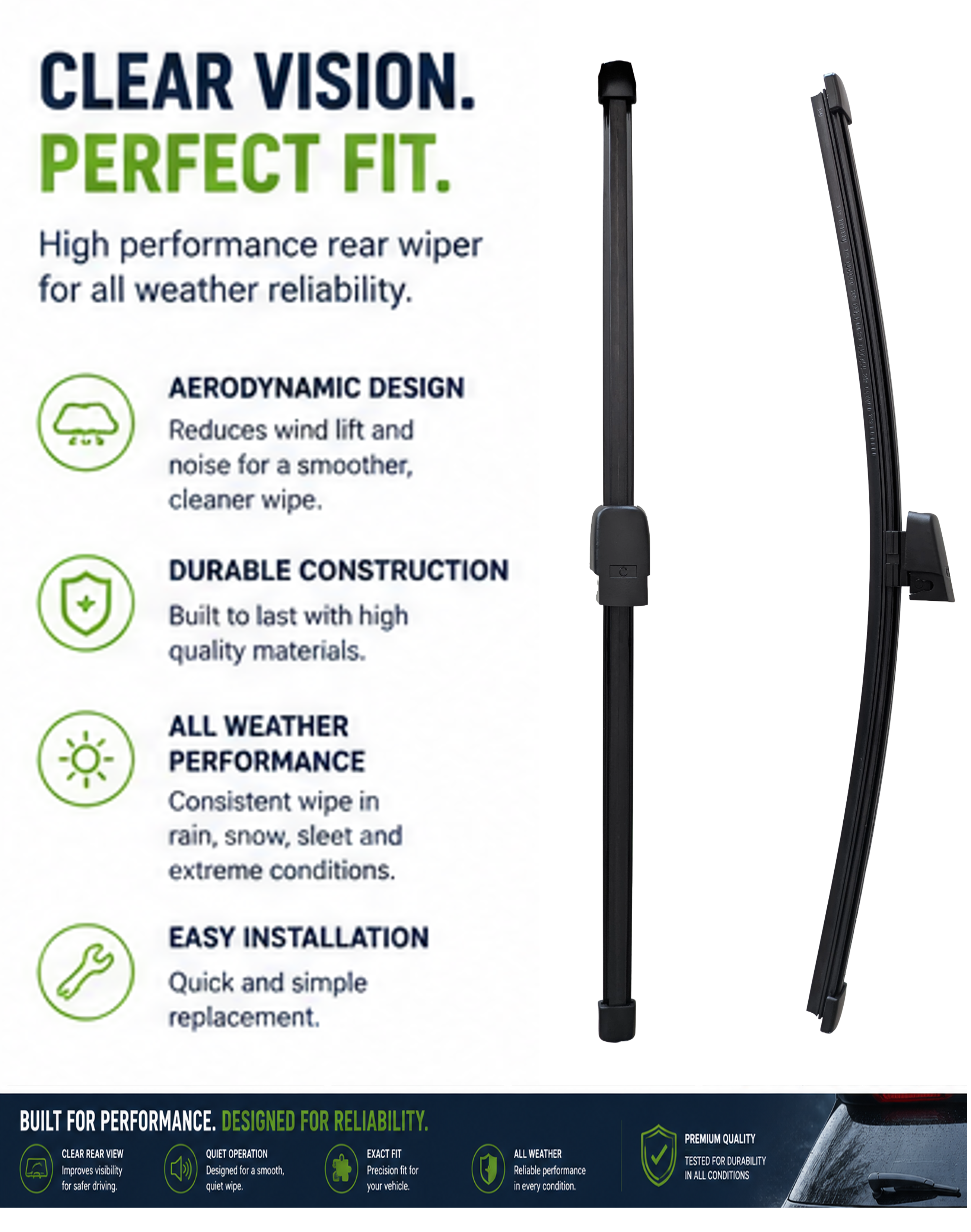 Seat Altea (5P1) MPV Rear Wiper Blade (03.2009 - 07.2015)