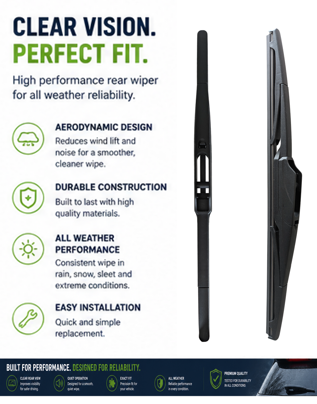 Subaru Tribeca (B9) SUV Rear Wiper Blade (04.2006 - 01.2014)