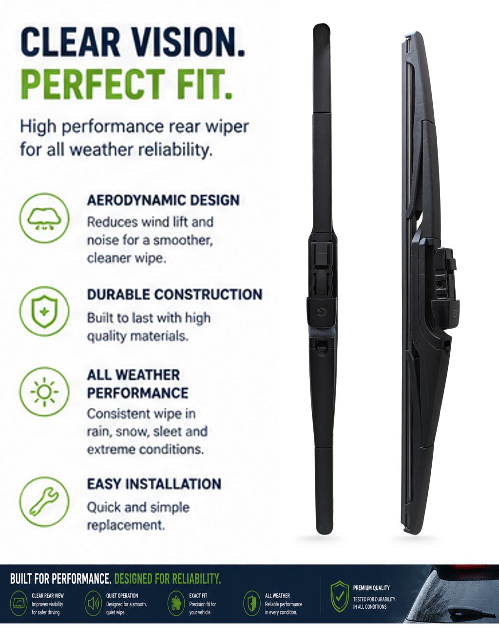 KIA Sportage IV SUV Rear Wiper Blade (09.2015 - 09.2022)
