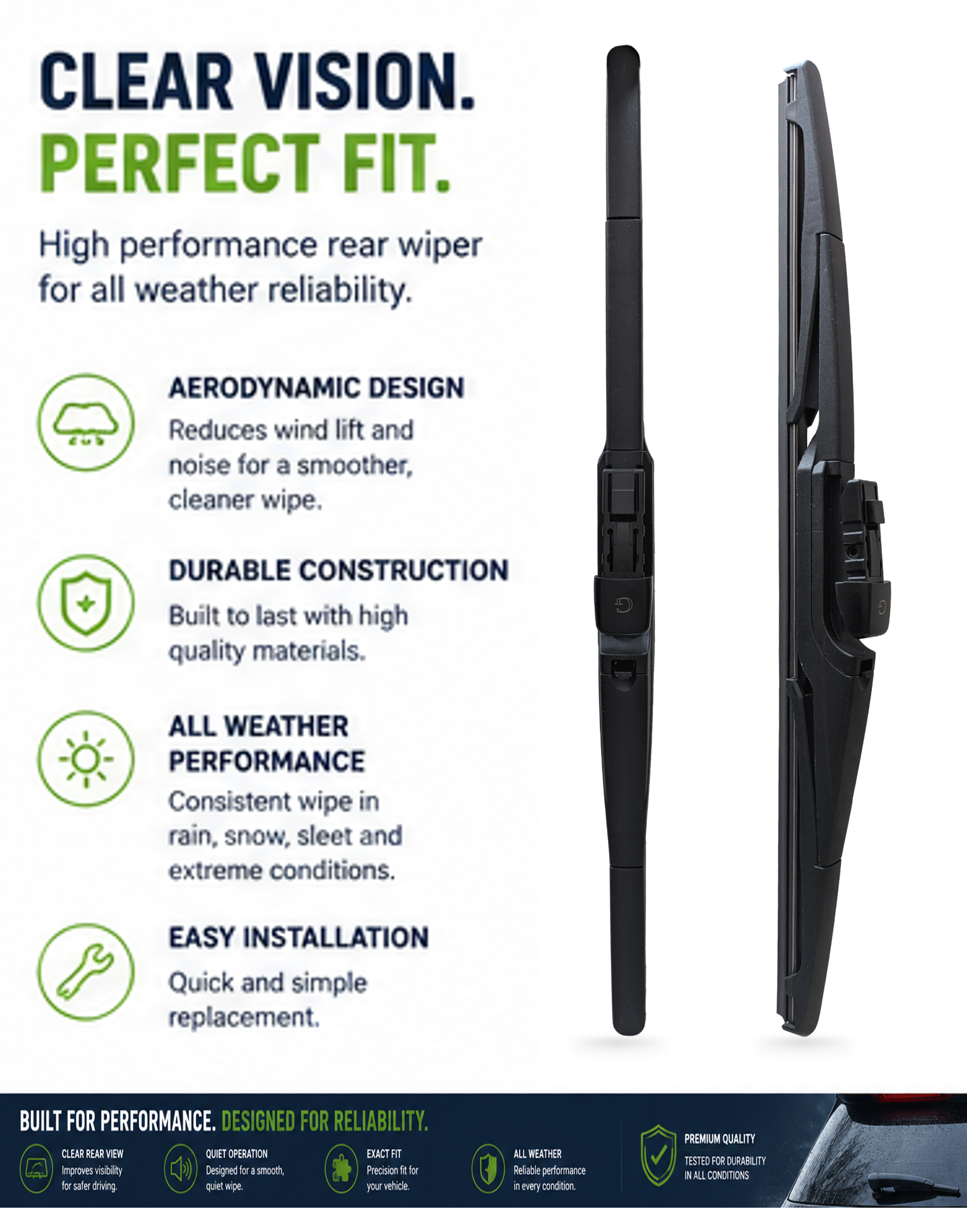 KIA Sportage IV SUV Rear Wiper Blade (09.2015 - 09.2022)