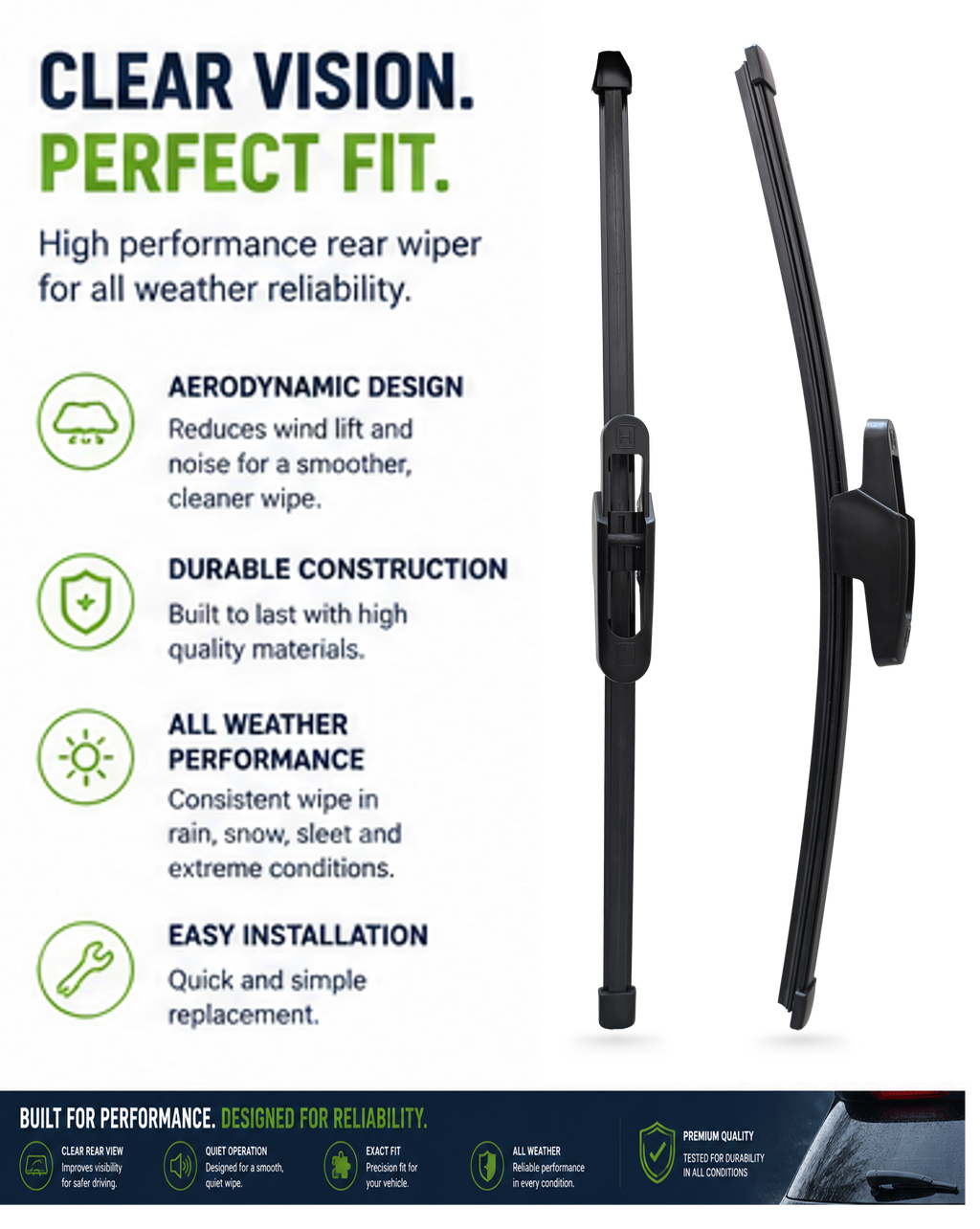 Jeep Renegade SUV Rear Wiper Blade (07.2014 Onwards)