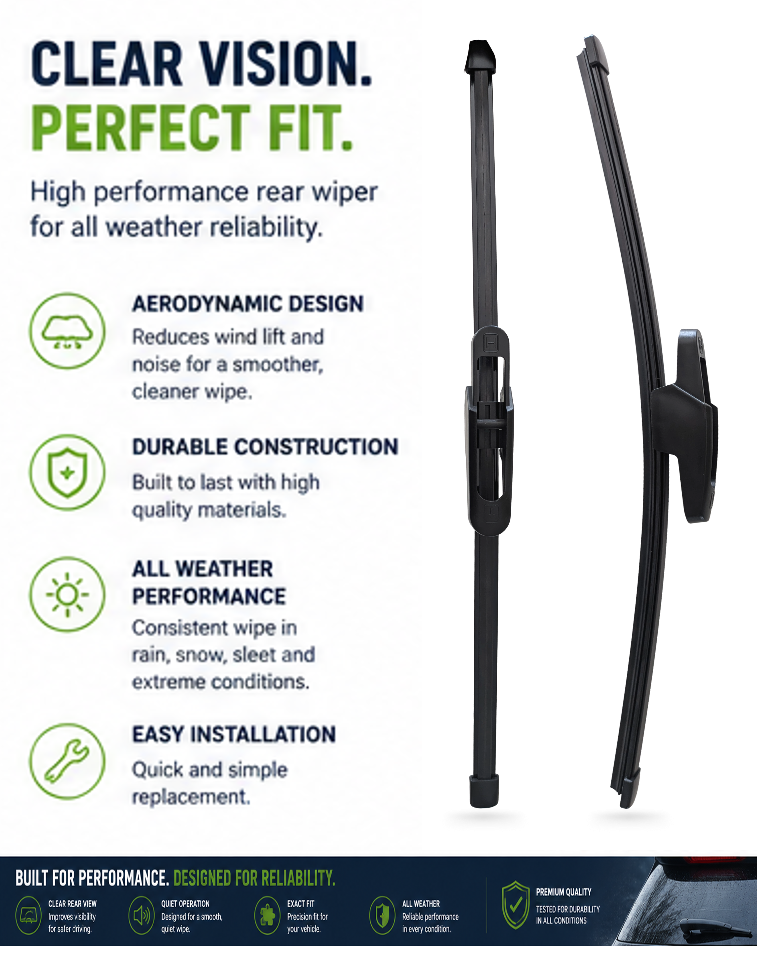 Jeep Renegade SUV Rear Wiper Blade (07.2014 Onwards)