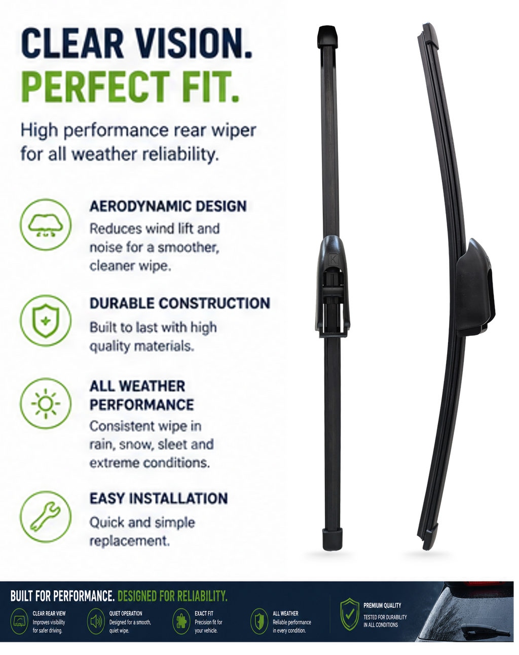 SsangYong XLV SUV Rear Wiper Blade (04.2016 onwards)