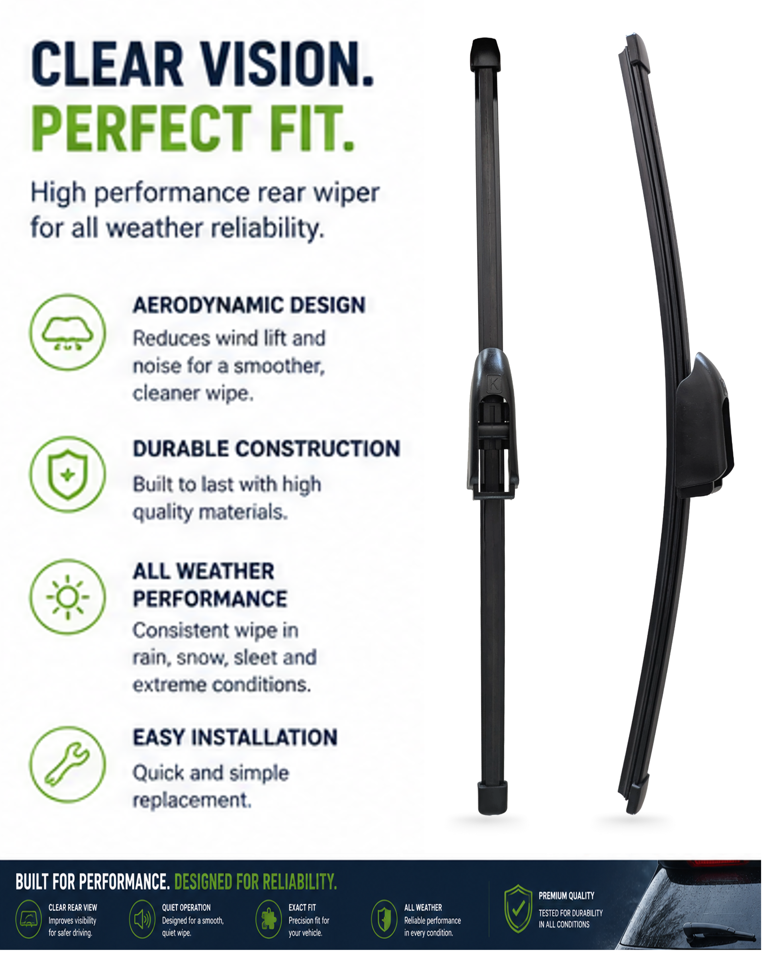 SsangYong XLV SUV Rear Wiper Blade (04.2016 onwards)