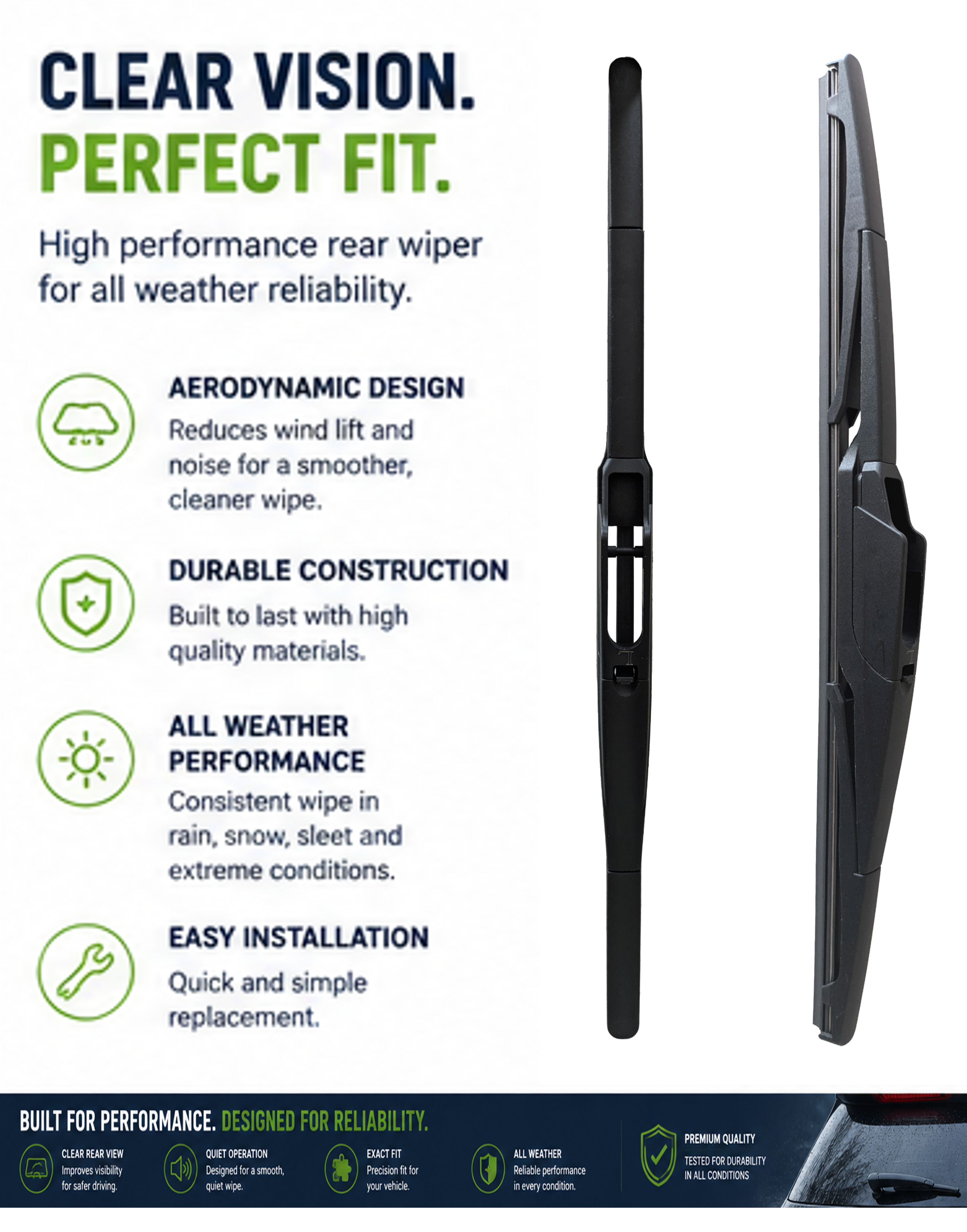 Volkswagen Sharan (7M8) MPV Rear Wiper Blade (09.1995 - 05.2001)