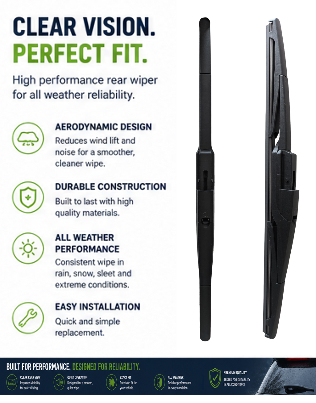 Fiat Panda Hatchback Rear Wiper Blade (09.2003 - 12.2011)