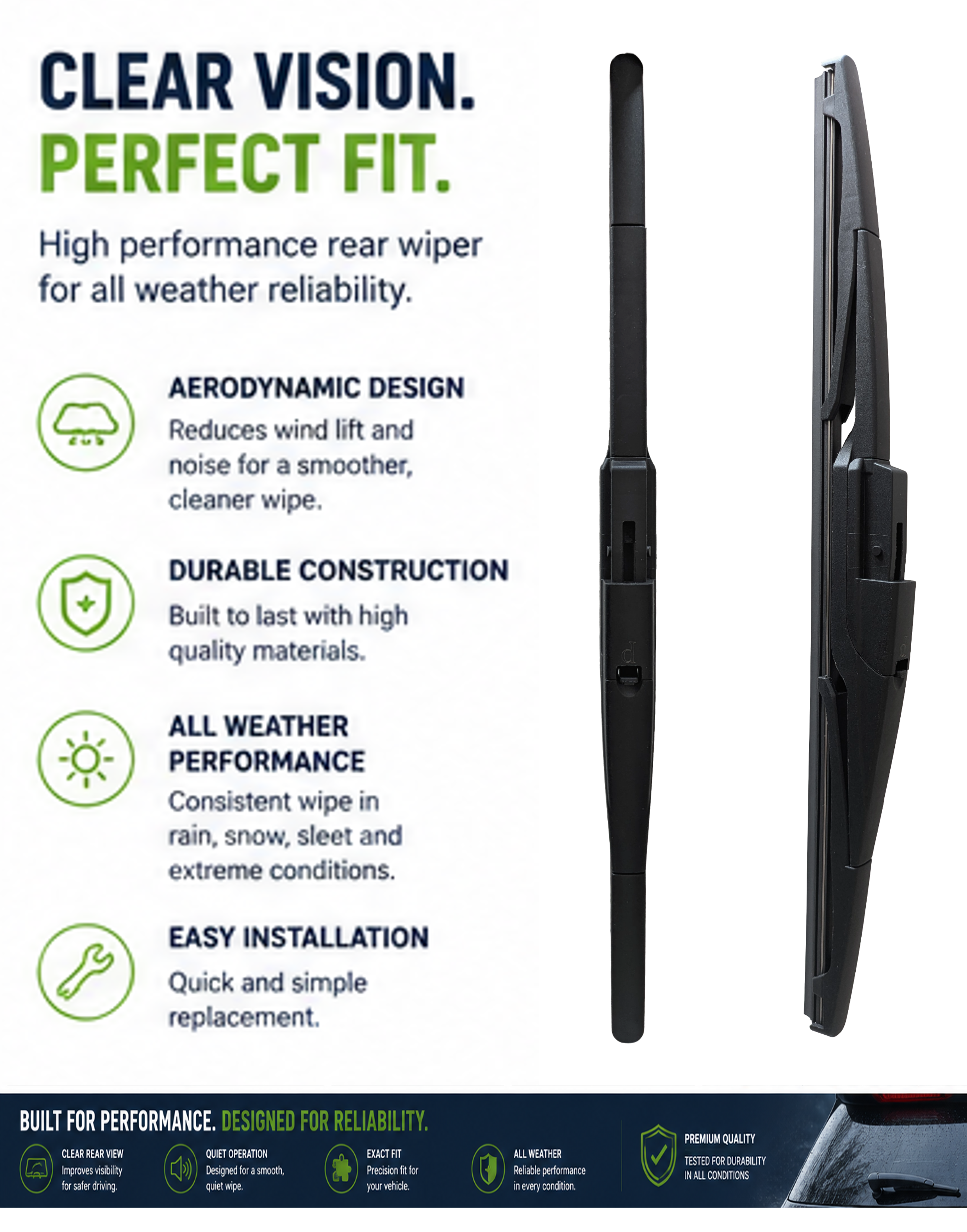 Fiat Panda Hatchback Rear Wiper Blade (09.2003 - 12.2011)