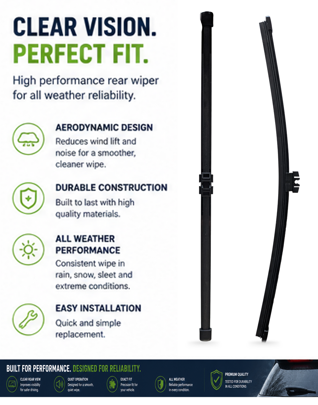Maxus Mifa 9 SUV Rear Wiper Blade (11.2021 onwards)