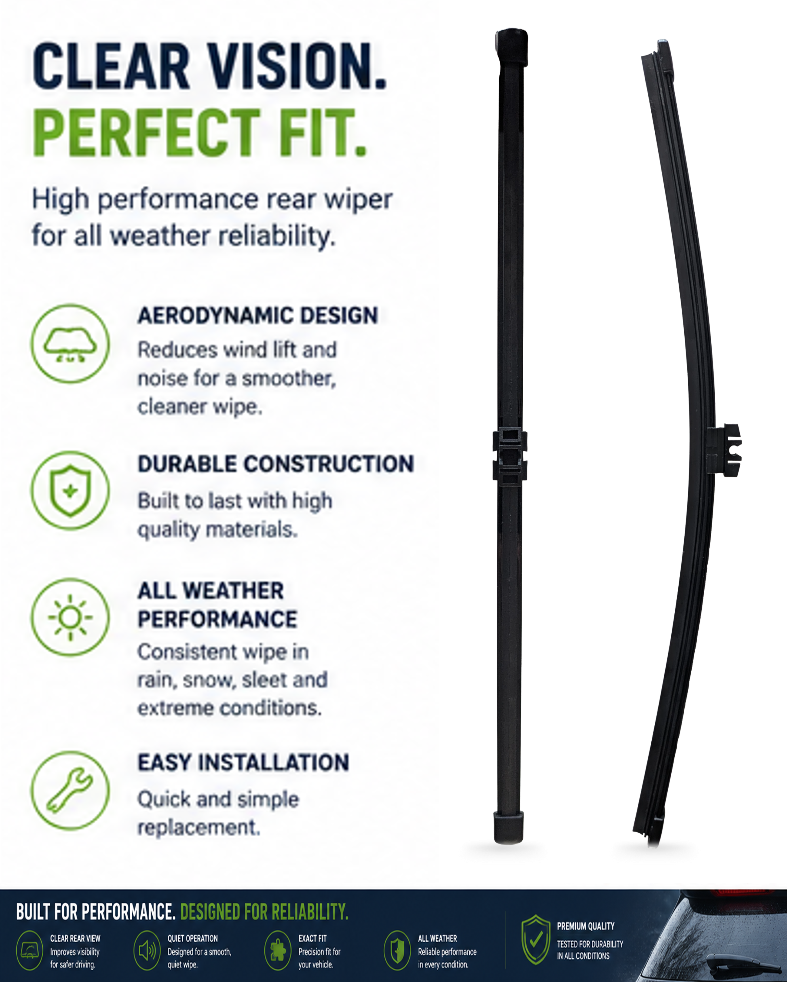 Maxus Mifa 9 SUV Rear Wiper Blade (11.2021 onwards)