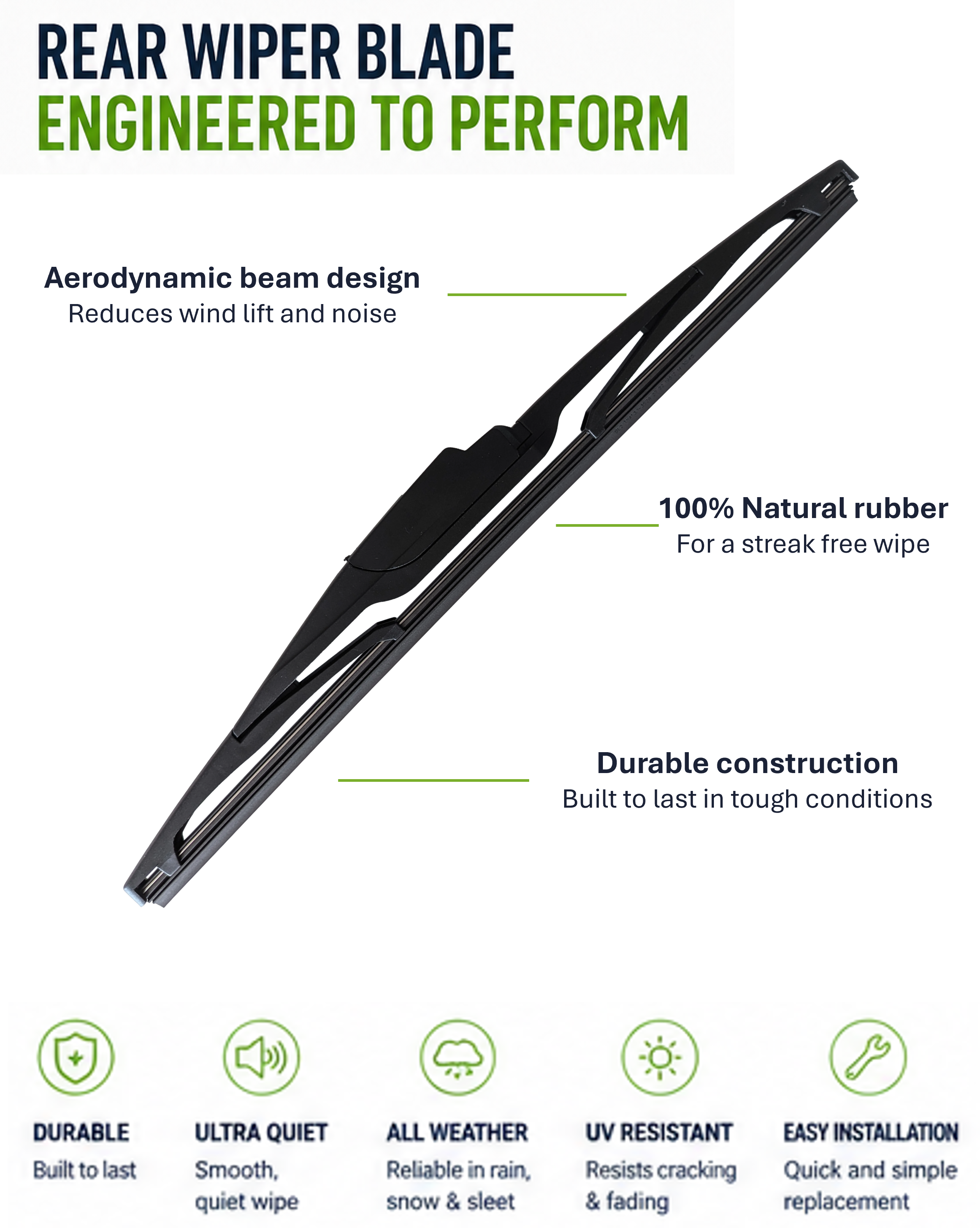 Hyundai KONA (SX2) SUV Rear Wiper Blade (04.2023 onwards) - image 2